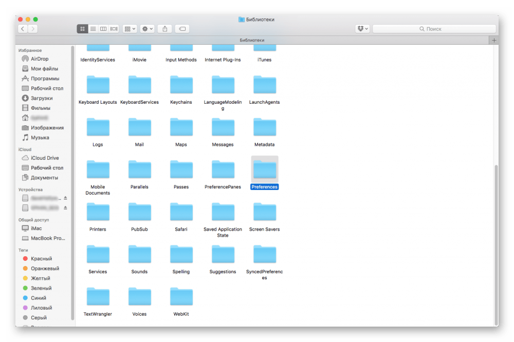 Файлы и папки в среде операционной системы MacOS