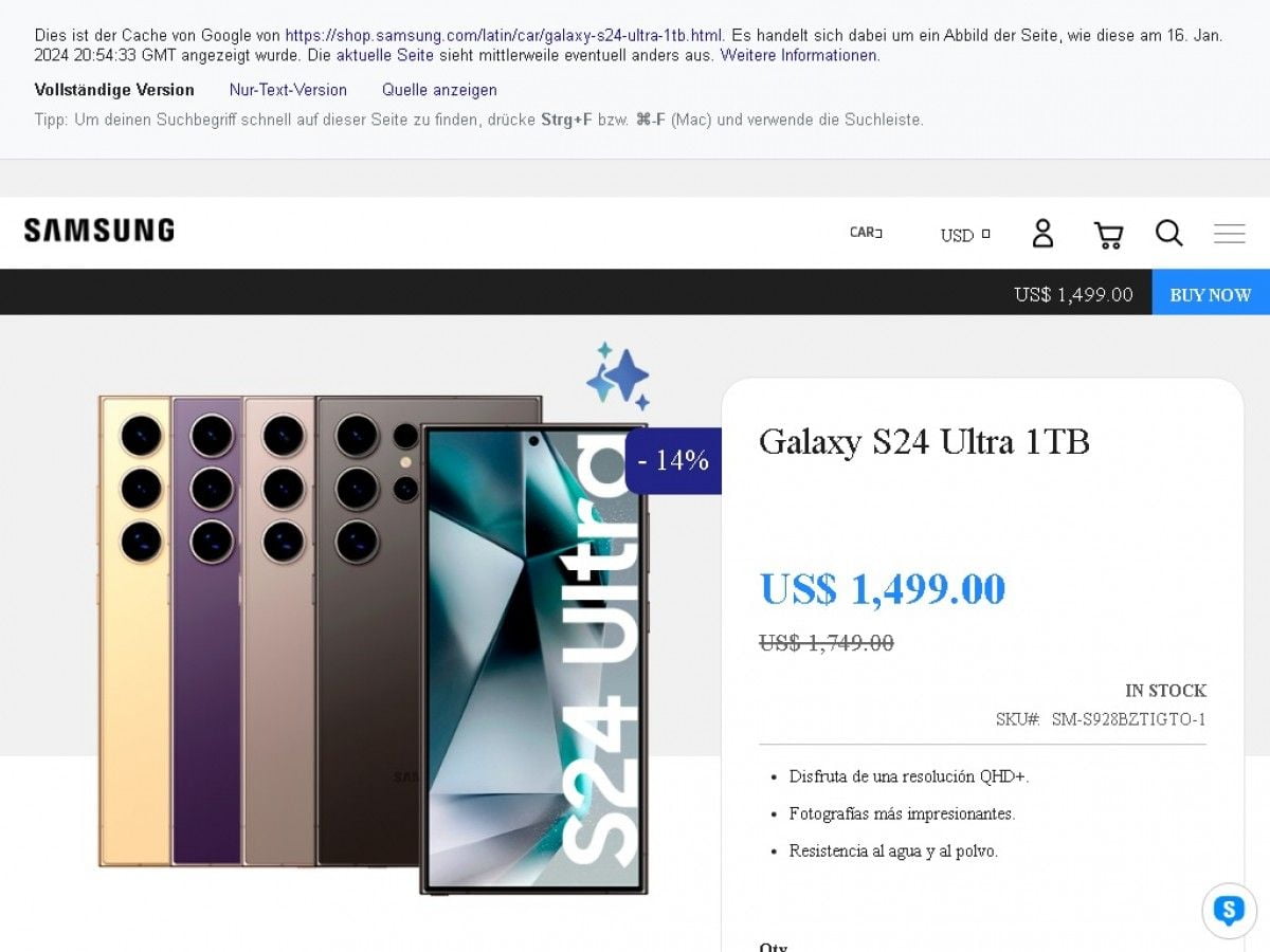 Samsung Galaxy S24 и S24 Ultra появились на официальном сайте в день анонса