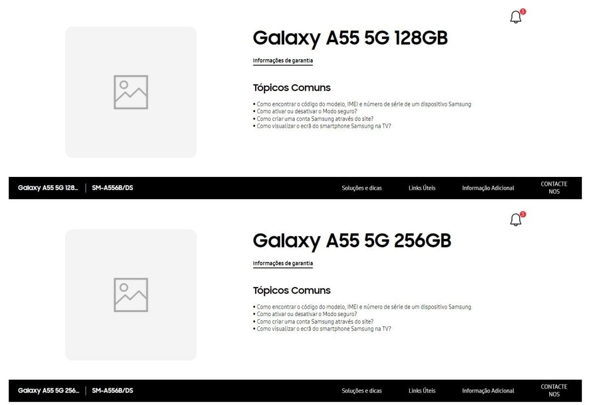 Samsung опубликовал страницы поддержки Galaxy A55 и A35 до их официального анонса